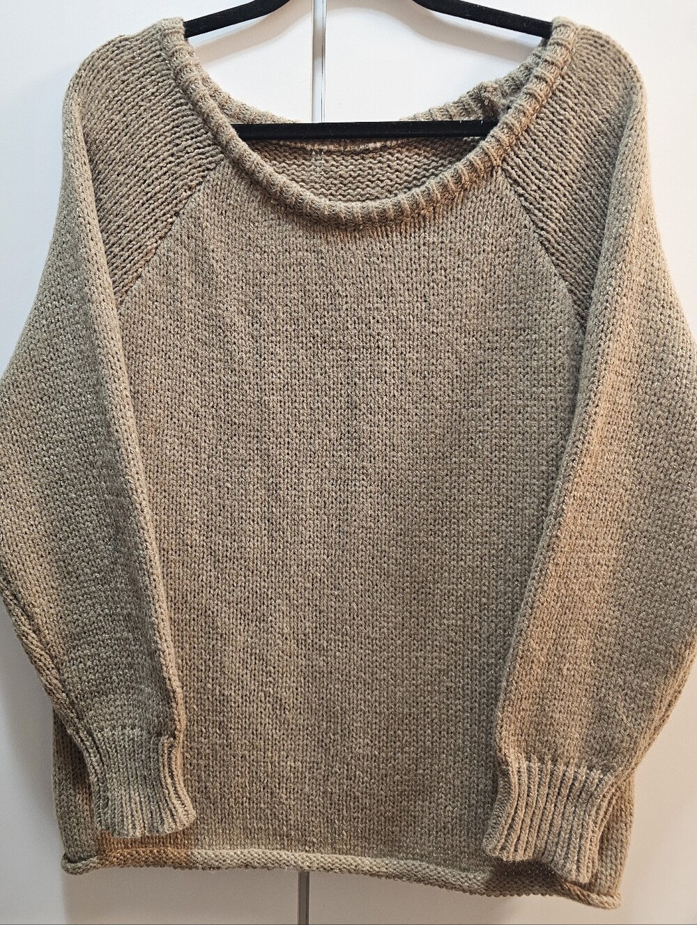 Cozy Crewneck Women's Sweater in Beige
